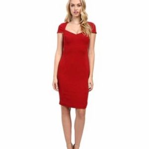 Badgley Mischka Red Shift Dress Sz. 4 Empire Waist